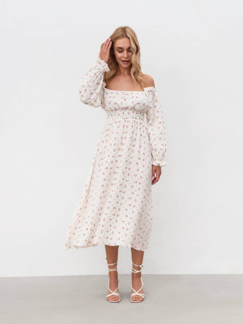 Платье «Медельин» Romashka, Молочный+, M|L 16430