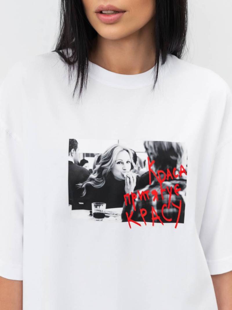 Футболка «Элизабет» Romashka, Белый, One size 16340