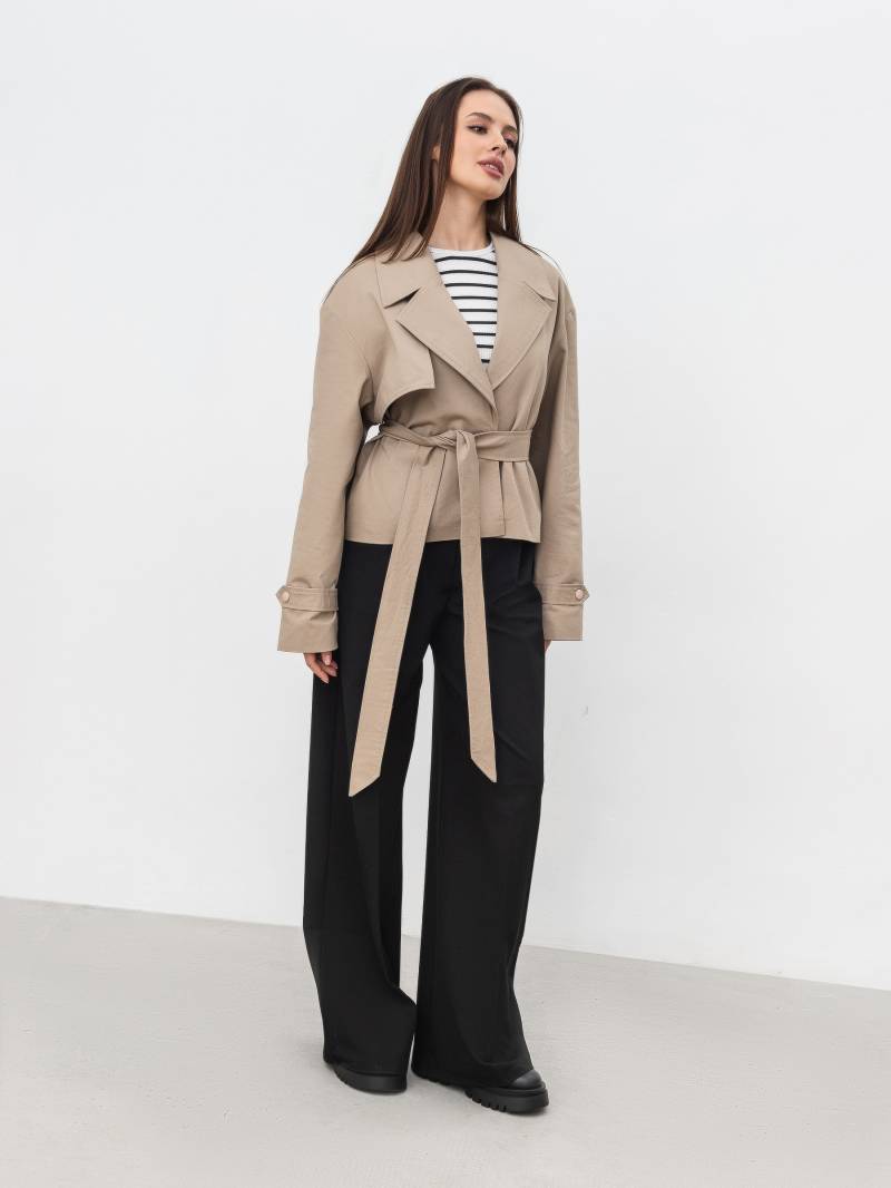 Укороченный Тренч "Лоренс" Romashka, Бежевый, S|M 17535