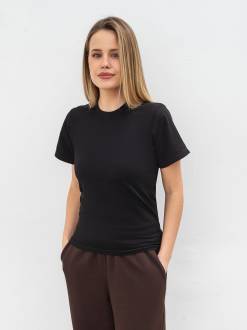 Футболка «Слім» Romashka, Черный, XS 19009