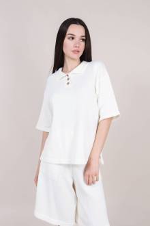 Поло "Марибо" трикотажное Romashka, Белый, S|M (9450)