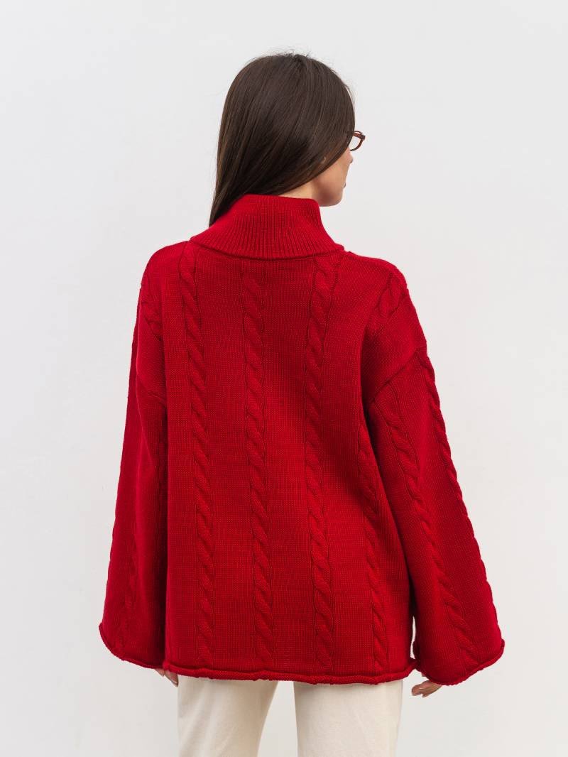 Свитер "Фудзи" Romashka, Красный, One size 19927