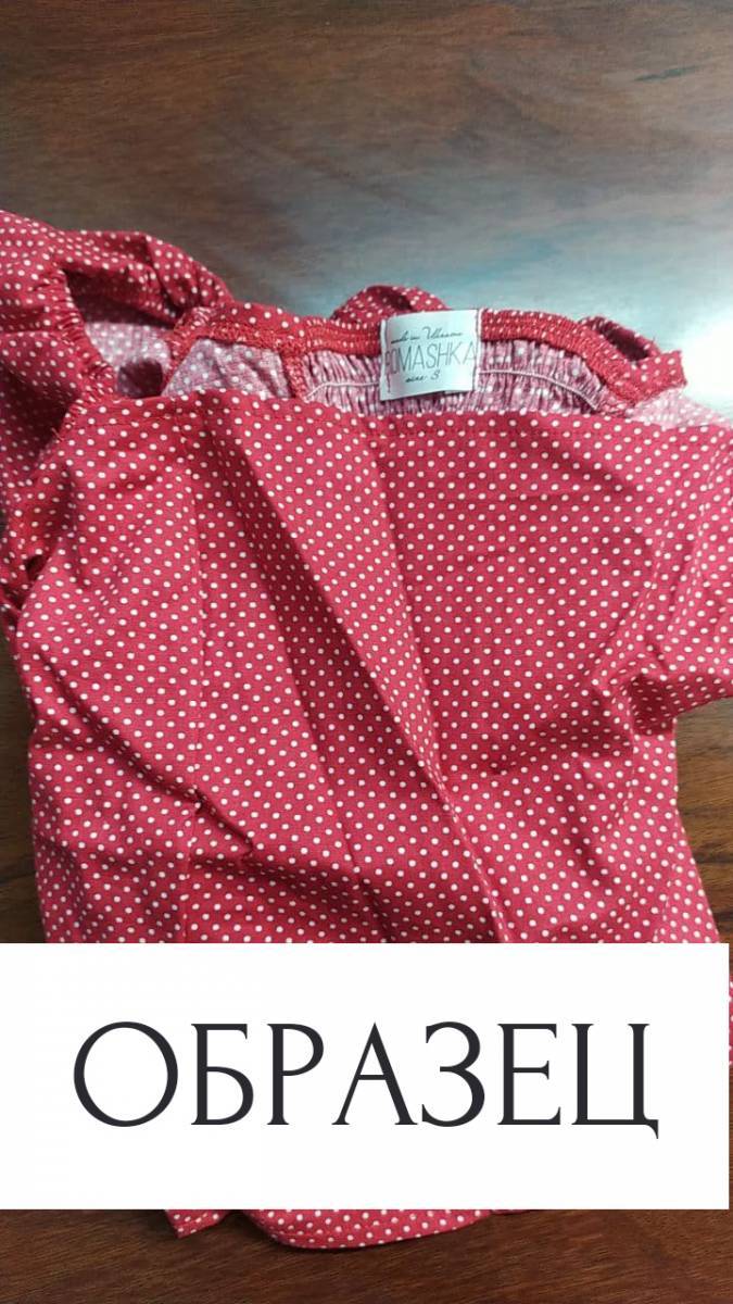 Блуза в горошек ОБРАЗЕЦ ROMASHKA, Красный, S 10168