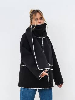 Пальто "Савене" Romashka, Черный, XS|S 16634