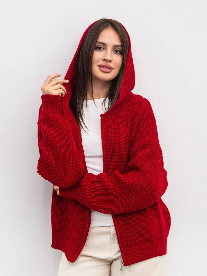 Кардиган "Коузи" Romashka, Красный, One size 19820