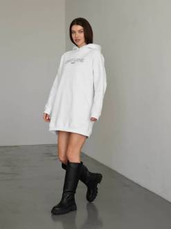 Платье-худи «Канзас» Romashka, белый, One size 14675