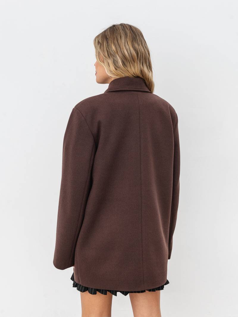 Короткое пальто "Золочев" Romashka, Коричневый, XL|XXL 17270