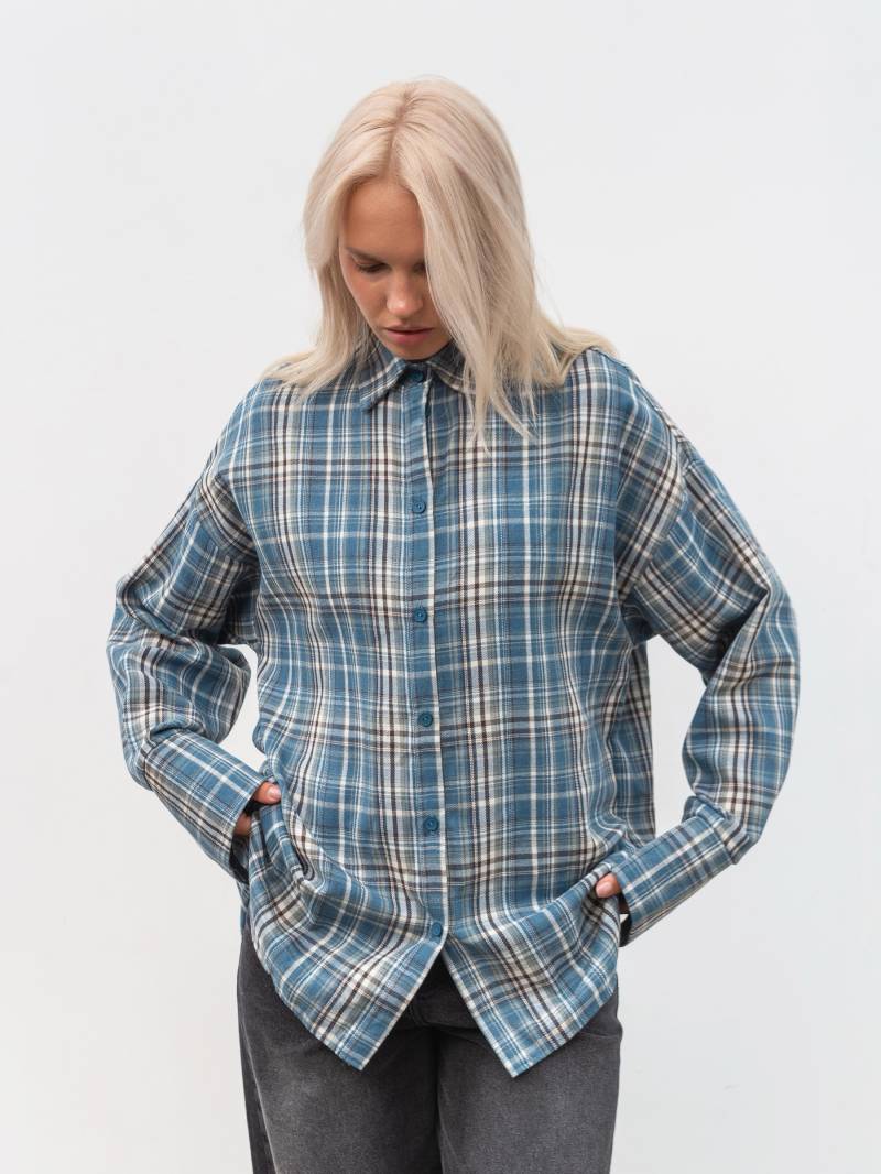 Рубашка "Паттерн" Romashka, Голубой+, L|XL 18959