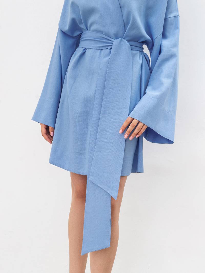 Платье кимоно "Токио" с пояском Romashka, Голубой, S|M 17955