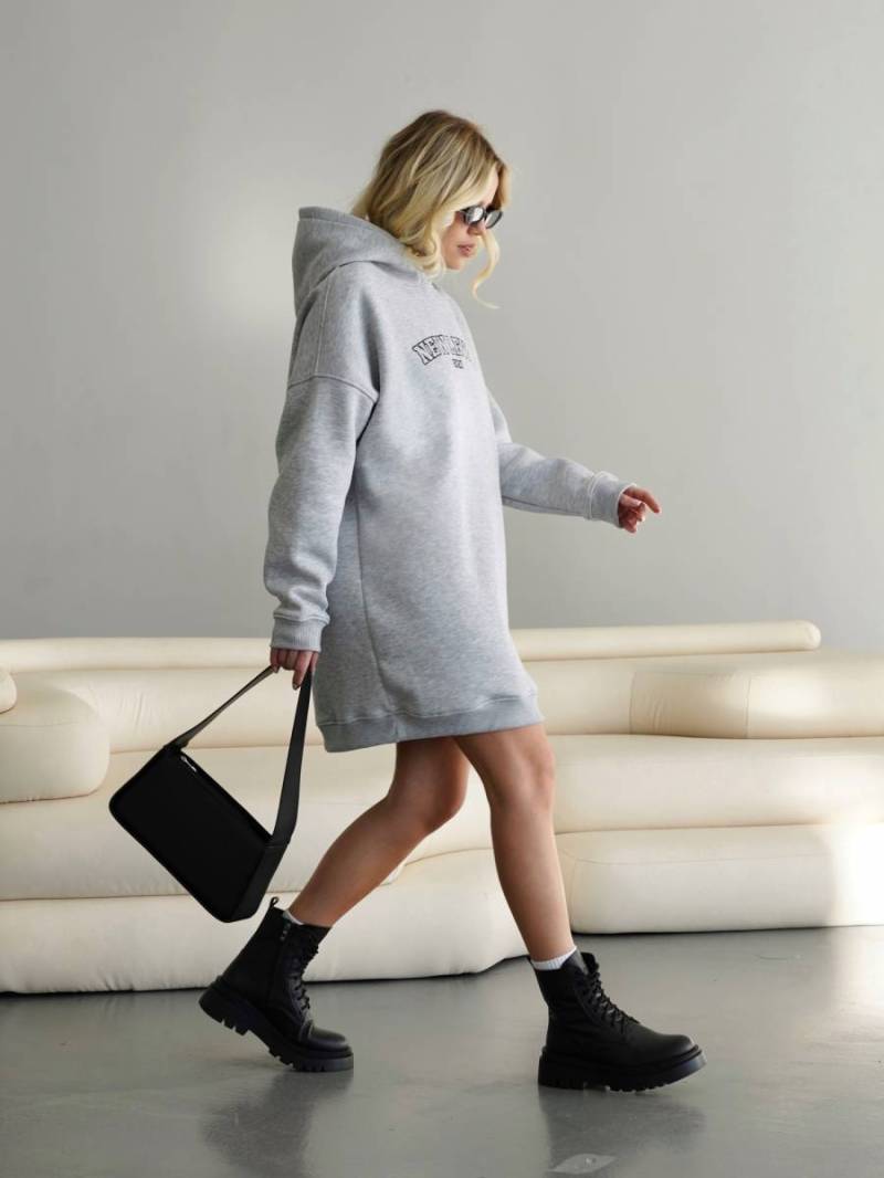 Платье-худи «Канзас» Romashka, Серий, One size 14674