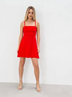 Платье "Тоскана" длины мини с разрезом Romashka, Красный, S 17972