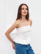 Топ "Жасмин" Romashka, Белый, XS|S 19273