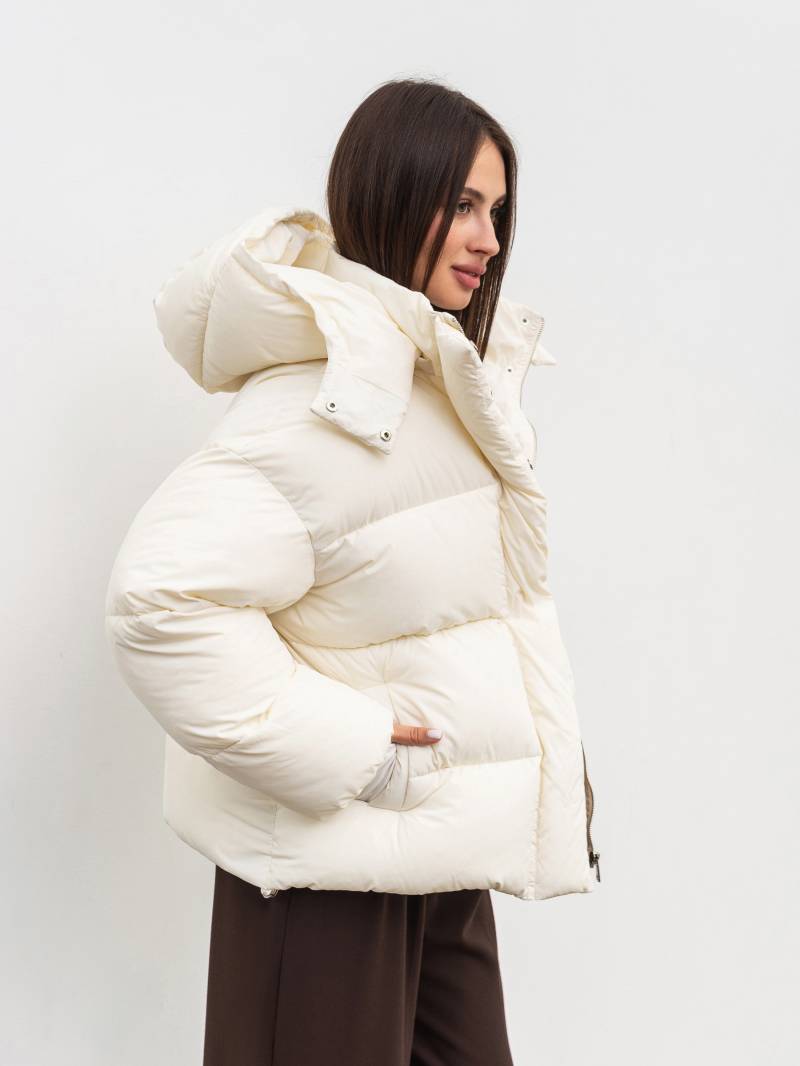 Пуховик "Монблан" Romashka, Молочный, XS|S 19866