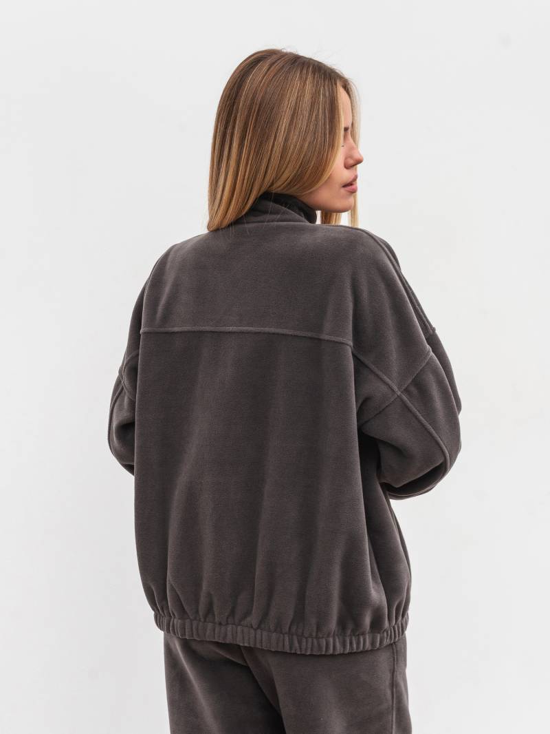 Удлиненный флисовый бомбер "Норд" Romashka, Серый, M|L 19787