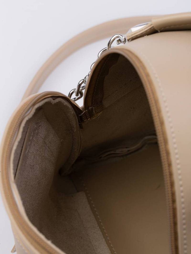 Сумка-бочонок "Салинас" на молнии с длинным ремешком в комплекте Romashka, Бежевый (1094)