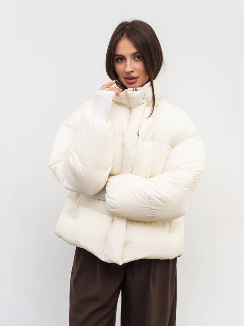 Пуховик "Монблан" Romashka, Молочный, XS|S 19866
