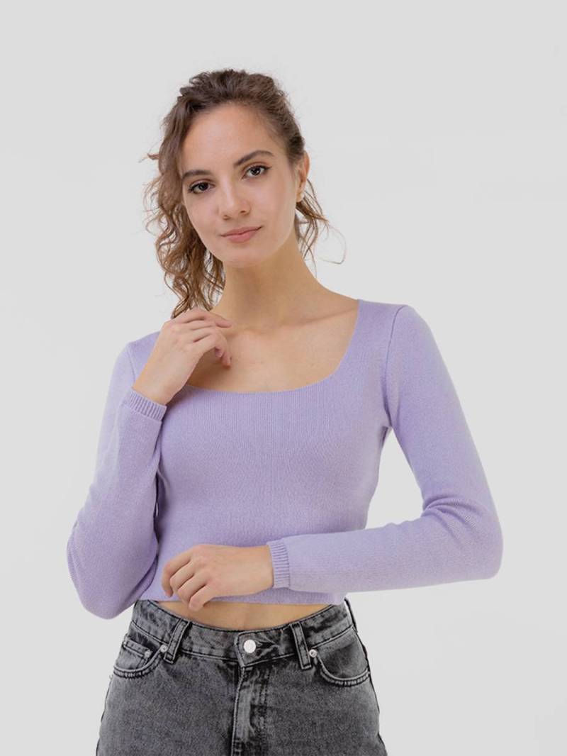 Топ "Брайтон" трикотажный с квадратным вырезом Romashka, Лиловый, S|M 10114