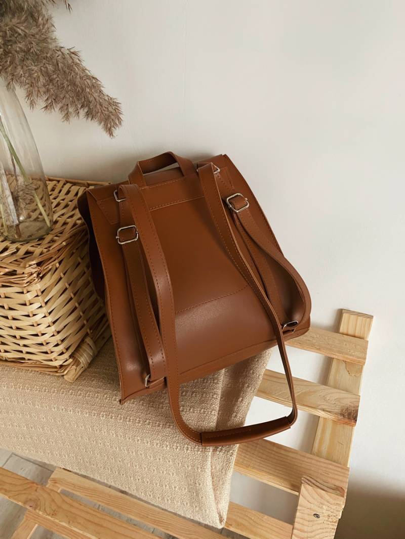 Рюкзак-трансформер "Милтон" со шлейками вместительный Romashka, Терракотовый (2798)