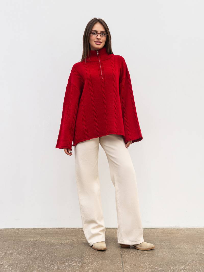 Свитер "Фудзи" Romashka, Красный, One size 19927