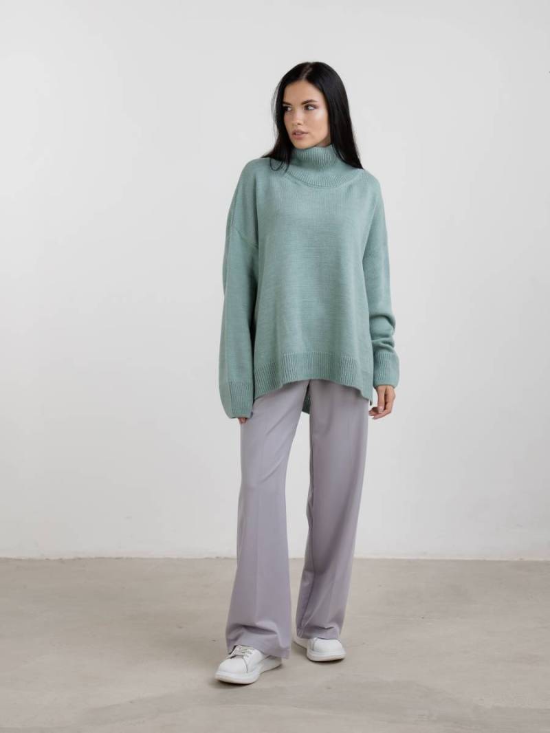 Свитер "Норвегия" свободного кроя Romashka, Бирюзовый, One size 13808