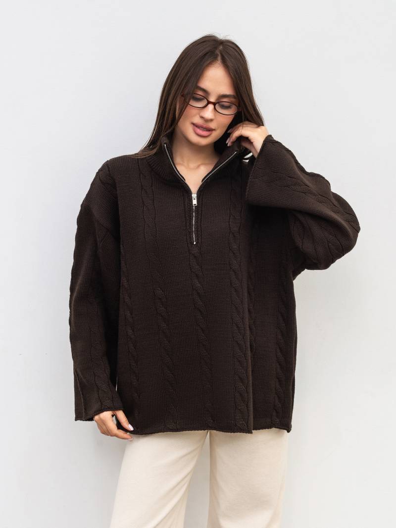 Свитер "Фудзи" Romashka, Коричневый, One size 19926