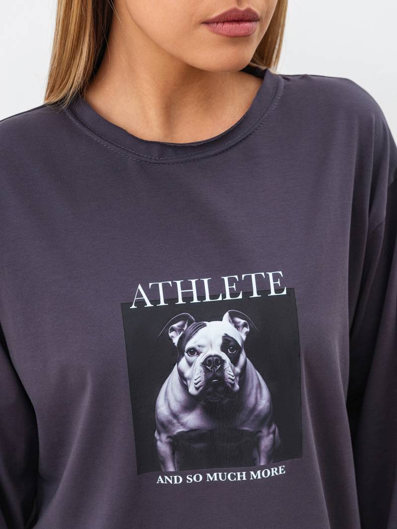 Лонг "Вайб" Romashka, Серый, XS|S 18832