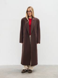 Двубортное утепленное пальто "Кенсингтон" Romashka, Коричневый, XS|S 20609