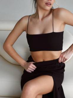 Топ "Леон" Romashka, Черный, M 15299