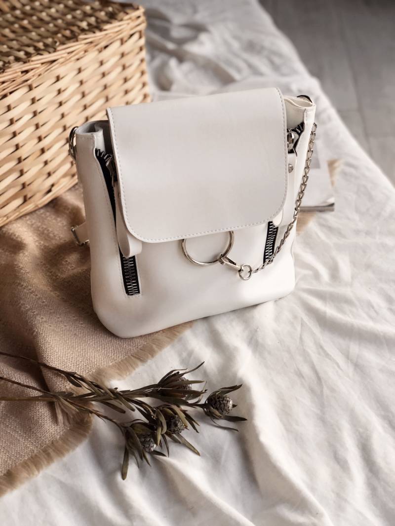 Рюкзак "Шербрук" с кольцом на магните Romashka, Белый (726)