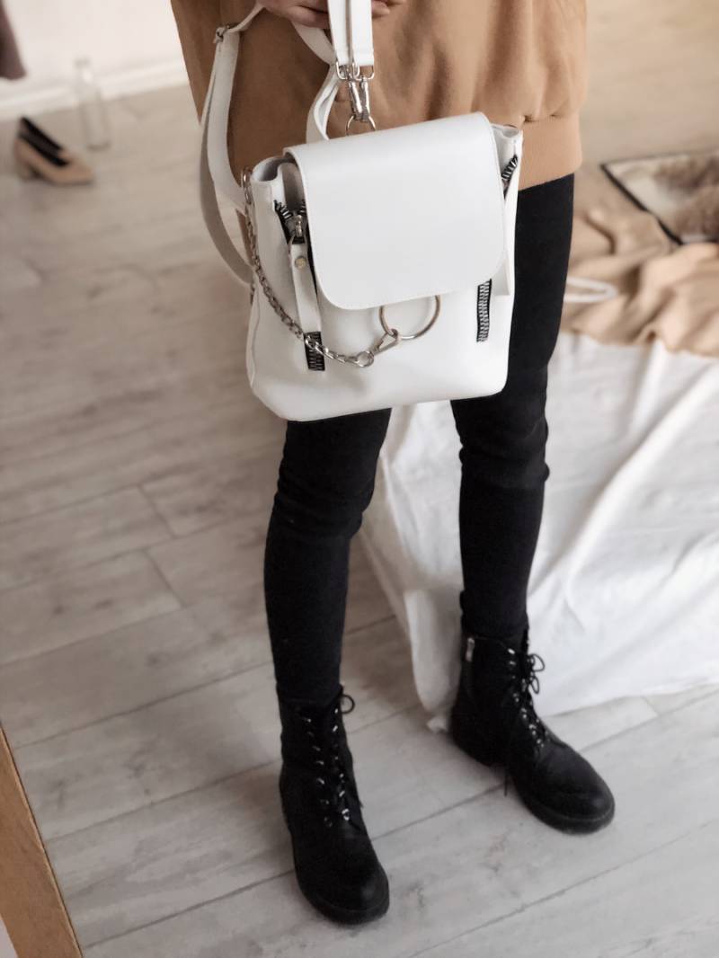 Рюкзак "Шербрук" с кольцом на магните Romashka, Белый (726)