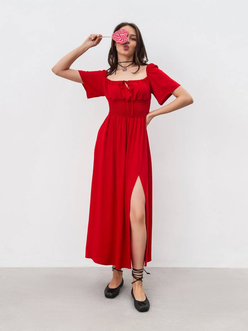 Платье "Флоренция" Romashka, Красный, XS|S 17786