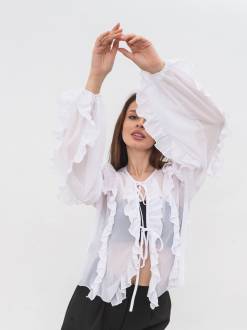 Блуза «Патос» Romashka, Белый, S|M 17916
