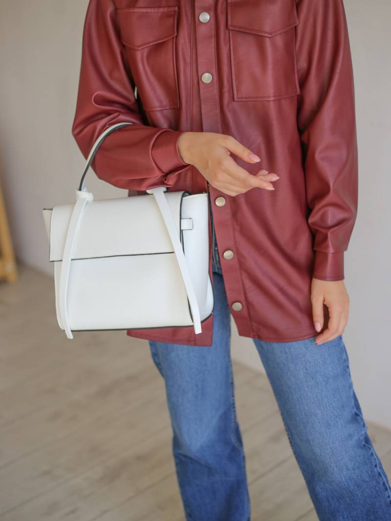 Сумка-трапеция "Рокфорд" с двумя завязками Romashka, Белый (3459)