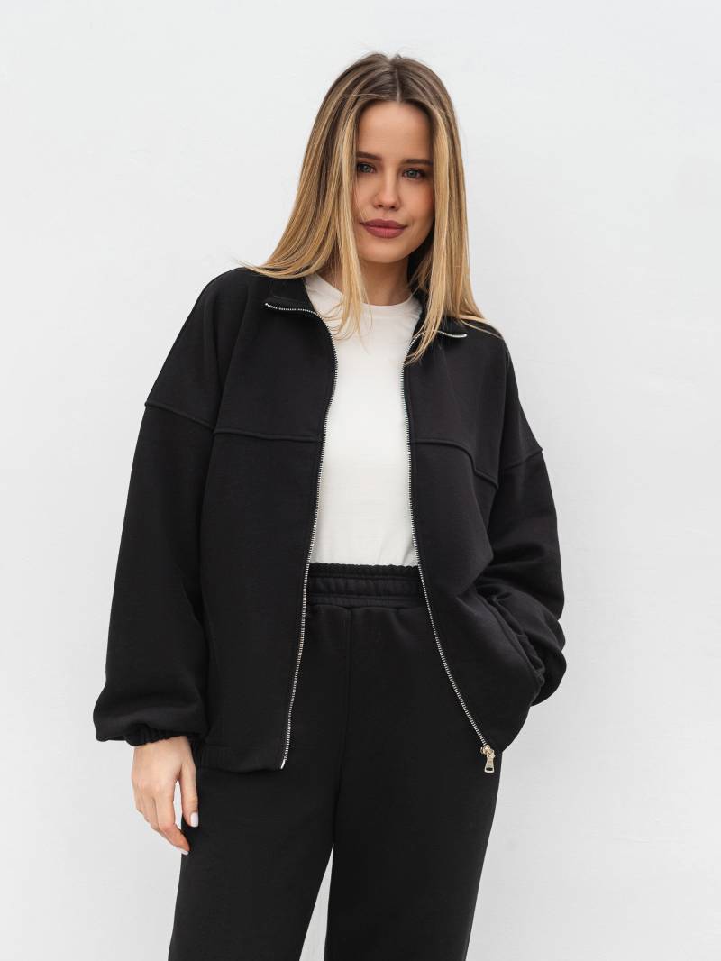 Бомбер "Бабл" Romashka, Черный, S|M 18973