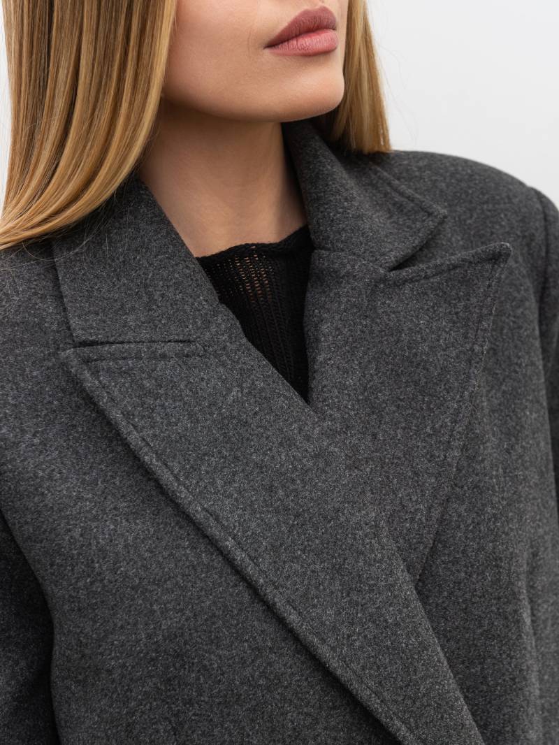 Двубортное утепленное пальто «Соул» Romashka, Серый, XS|S 19890