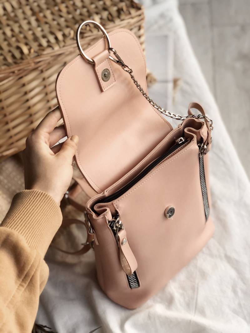 Рюкзак "Шербрук" с кольцом на магните БРАК, Пудра 12885