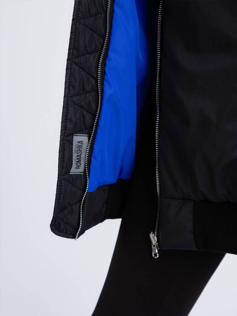 Бомбер "Лондон" двухсторонний Romashka, Синий+, M|L 12411