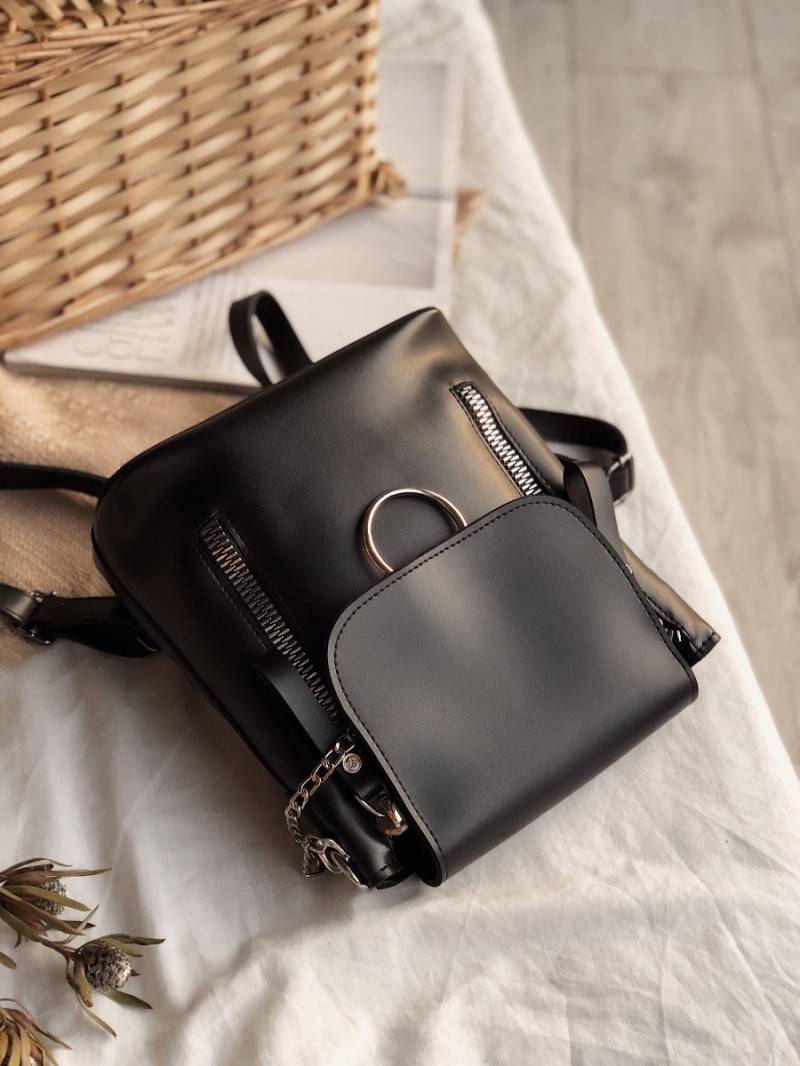 Рюкзак "Шербрук" с кольцом на магните Romashka, Черный (729)