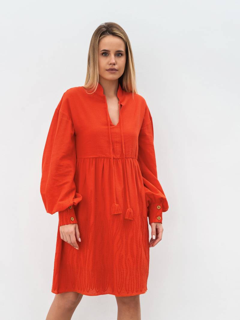 Платье "Авиньон" свободного кроя Romashka, Оранжевый, XS|S 11118