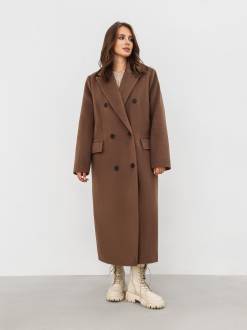 Пальто «Осака» Romashka, Коричневый, L|XL 18493