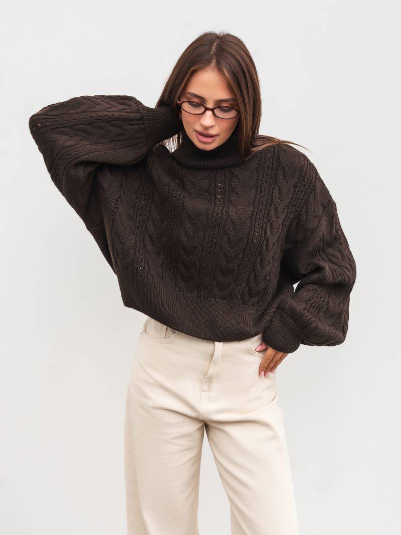 Свитер "Кадис" Romashka, Коричневый, One size 19755