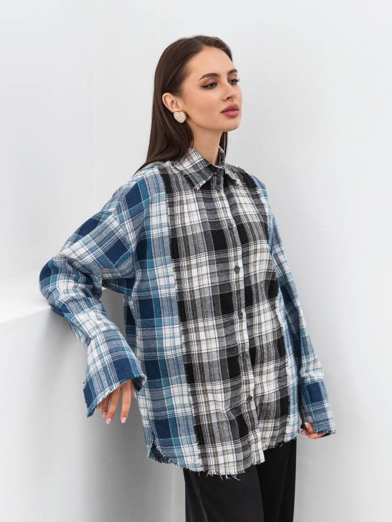 Рубашка "Лейквуд" Romashka, Черный+, L|XL 18839