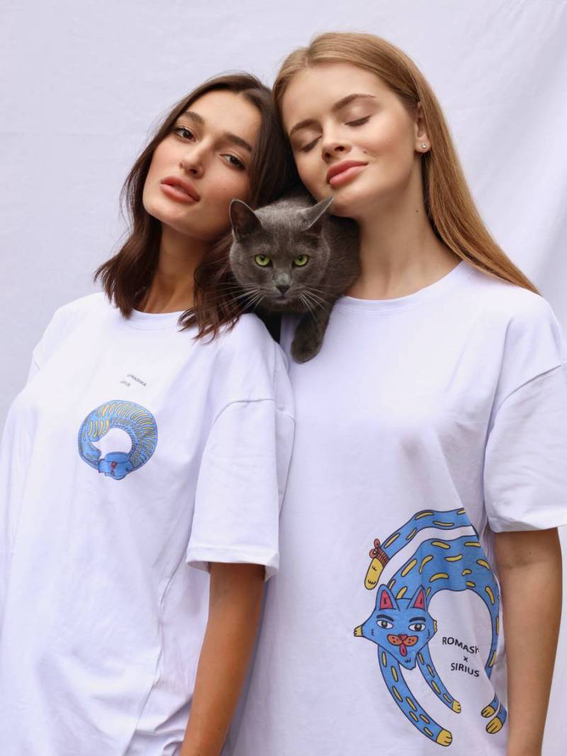 Футболка с принтом "Песик" Romashka, Белый, One size, 13547