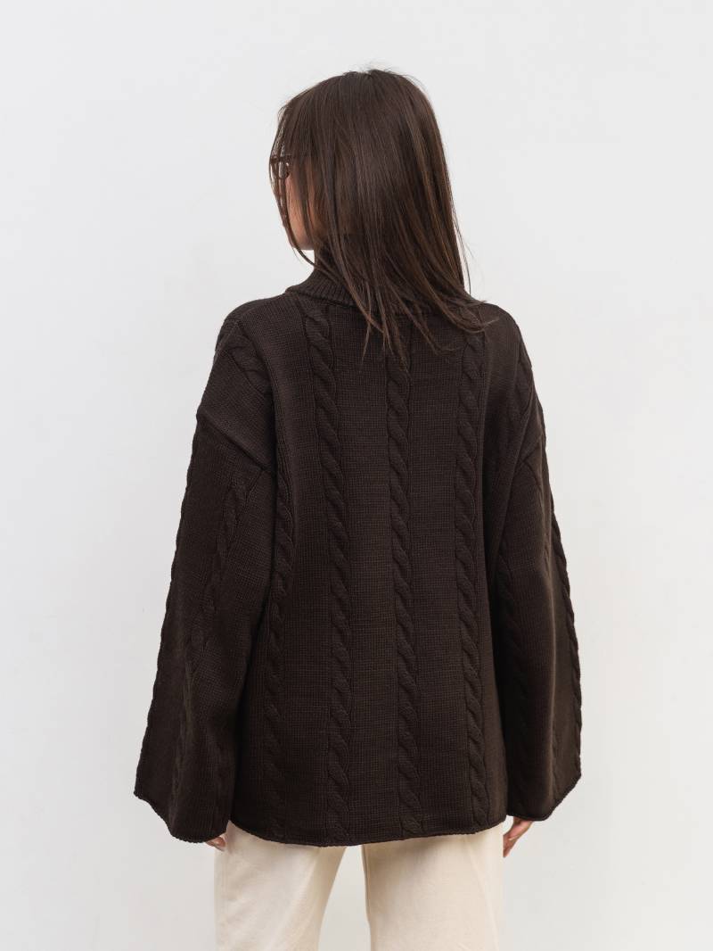 Свитер "Фудзи" Romashka, Коричневый, One size 19926