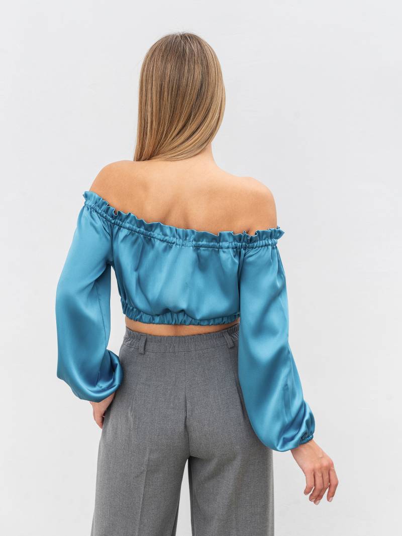 Блуза "Монпелье" Romashka, Голубой S|M 14053