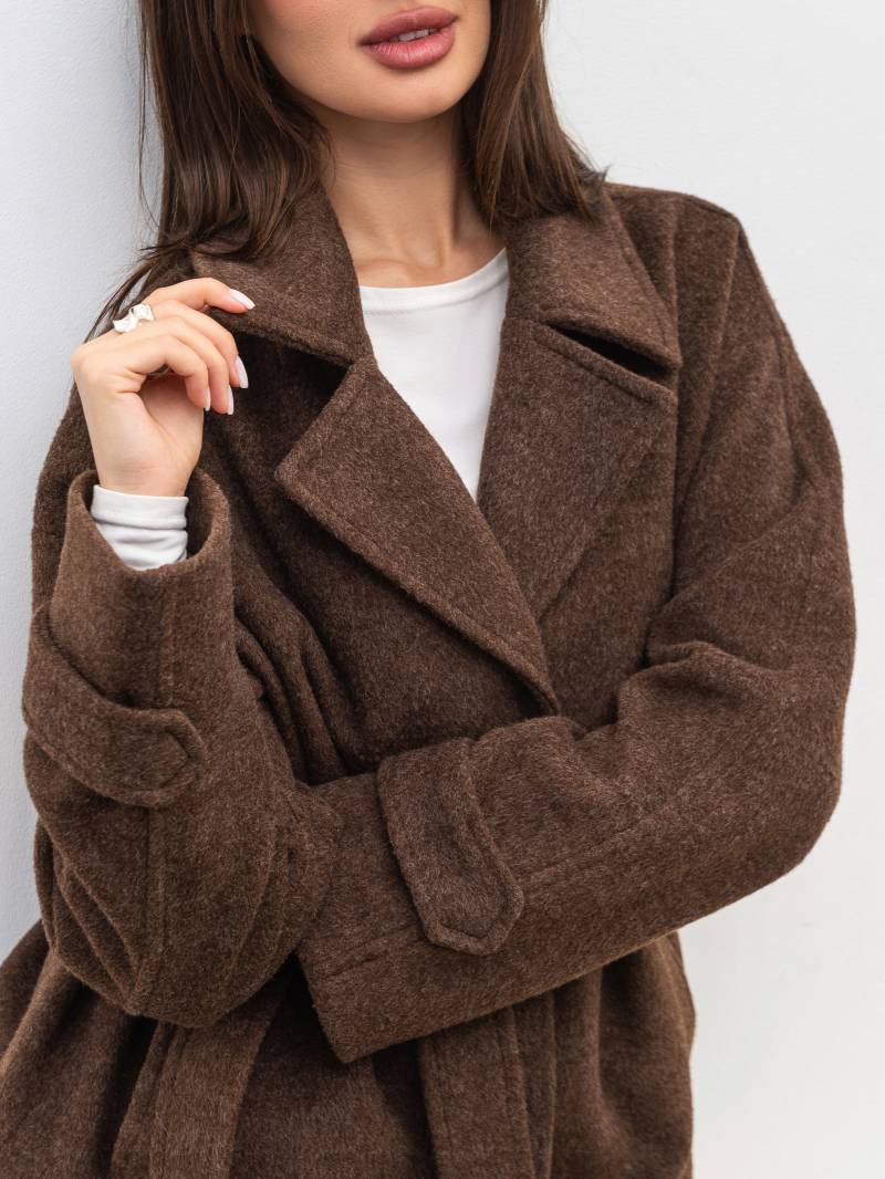 Пальто «Фельт» Romashka, Коричневый, XS|S 19822