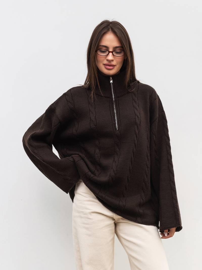 Свитер "Фудзи" Romashka, Коричневый, One size 19926