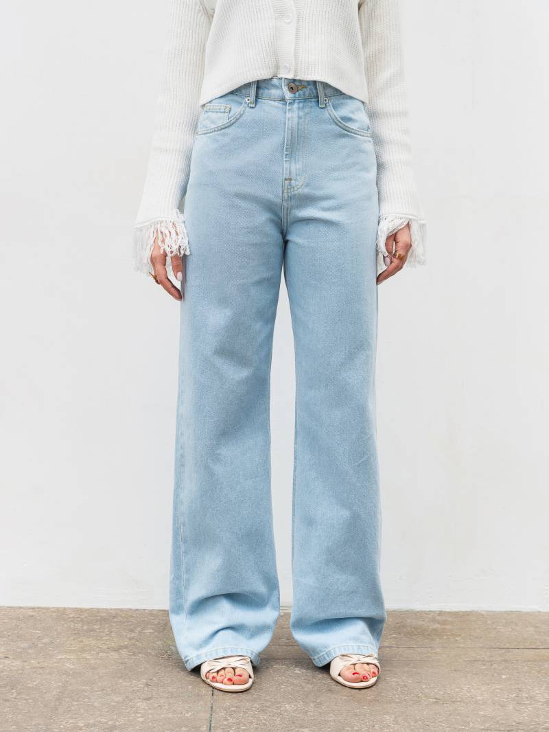 Джинсы "Тайт" Romashka, Светло-голубой, L 20048