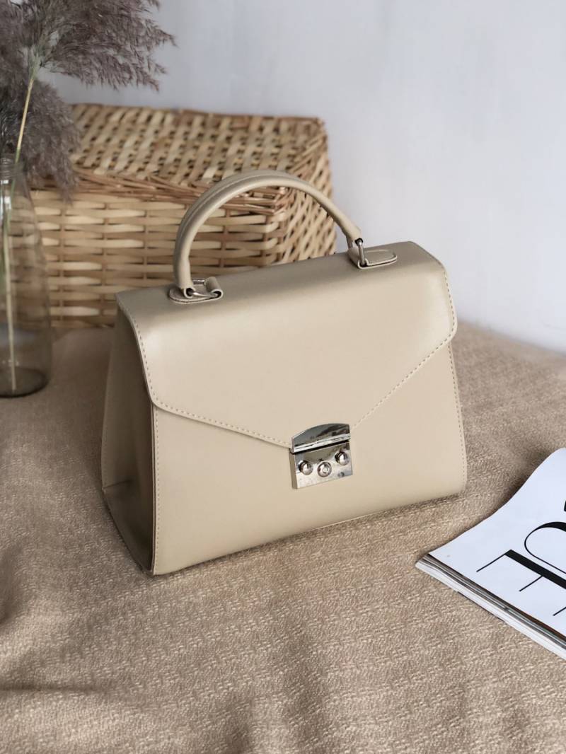 Сумка трапеция классическая в виде конвертика БРАК, Бежевый 13087