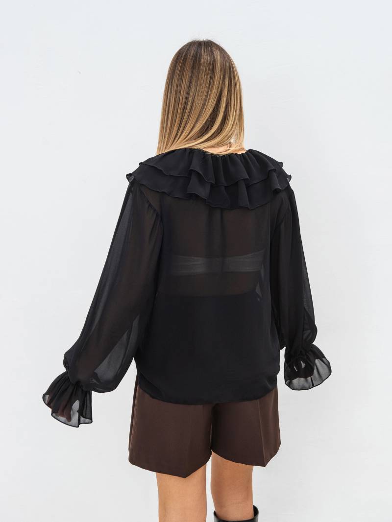 Блуза «Барокко» Romashka, Черный, L|XL 19136